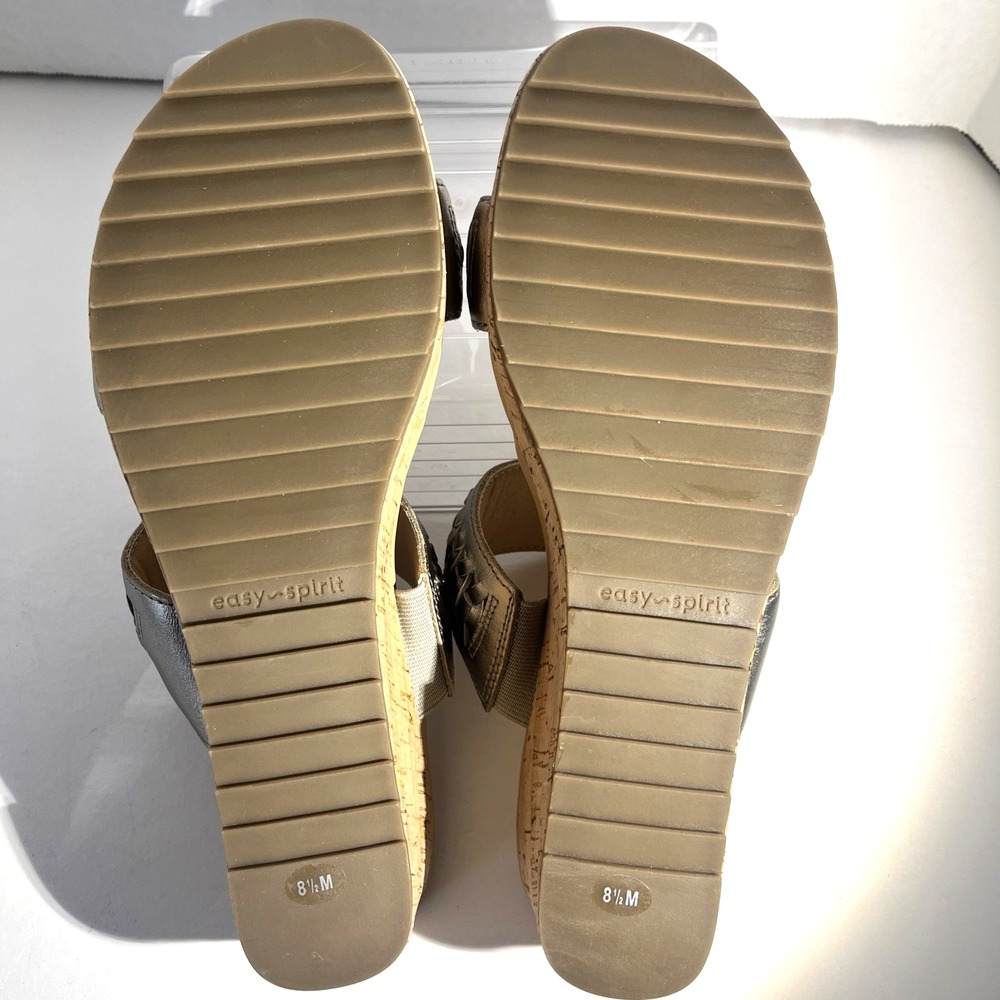 Easy Spirit Women's Selllia Slip-On Champagne Platform Wedge Sandals 8.5M NWOT - Picture 9 of 9